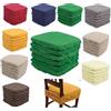 Generic Set 6 Cuscini Sedia Coprisedia Imbottiti Vesto Molla Loneta con Elastico (VERDE)