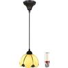 Uziqueif Tiffany Lampada a Sospensione,Plafoniera a Sospensione da 8, Paralume in Vetro, per Cucina, Lampadario Vintage per Sala da Pranzo, Soggiorno, Altezza Regolabile