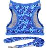 Moonpet Step in Air Boy - Set con pettorina e guinzaglio per cani, in rete imbottita, riflettente e anti-tiro, adatta a tutte le condizioni atmosferiche, per gatti, cuccioli di taglia XS, S, M, L,