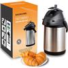 SAUNUOWL Thermos termico da 3 litri con pompa, caraffa termica per caffè Airpot, per mantenere caldo a doppia parete isolato in acciaio inox, erogatore a leva per acqua calda/fredda (dimensioni: 3 L)