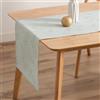 GAMUSI Runner da tavola Natale Jacquard Filo Dorato Tavolo da pranzo Cucina Decorazione natalizia 45 x 135 cm Colore Acqua/Argento