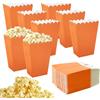 APOMOONS 50 Pezzi Scatola di Popcorn Bianca, Popcorn Scatole di Carta Mini Contenitori Carta per Popcorn, Sacchetti Pop Corn, per Posizionare Popcorn e Snack in Cinema Feste Picnic Feste (arancione)