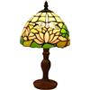 FUMAT Lampada da Tavolo Tiffany Con Paralume in Vetro Colorato - per Soggiorno, Camera da Letto, Studio e Tavolino da Caffè