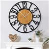 Mee 2ou Orologio Da Parete Moderno E Vintage, 80 cm/ 32 Pollici Orologio Da Parete Grande Silenzioso Senza Ticchettio, Disponibile In 34 cm, 40 cm, 50 cm, 60 cm, 80 cm Per Soggiorno, Cucina, Ufficio