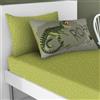 GC GAVENO CAVAILIA Set di lenzuola con angoli per letto singolo per bambini, motivo dinosauri e tifosi, morbide e confortevoli, con stampa di piedi di dinosauro, facili da pulire, 1 lenzuolo con angoli + 1 federa
