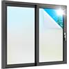 rabbitgoo Pellicola per Vetri Finestre 75x300cm con Griglia, Pellicola Finestre Privacy Senza Colla Autoadesiva, Anti-UV, Pellicole Vetri Opaca Smerigliata per Bagno Camera da Letto Sala di Riunione
