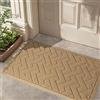 LEKEEPGO Zerbino Ingresso Esterno e Interno, Tappeto Assorbente Anti-sporco, Profilo Basso con Retro Antiscivolo, 60 x 90 cm, Cachi