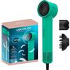 Cecotec Asciugacapelli Ionicare Rockstar Style Green. Compatto E Leggero 1500W Con Motore Brushless, 110.000 Rpm, Generatore Di Ioni, Impostazioni Temperatura E Velocità, Design Portatile