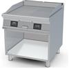 LOTUS Fry top elettrico 1/2 liscio 1/2 rigato cromato - Touch - Cm 80 x 90 x 90 h