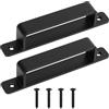 SiGuLiKeJi 2 Pz Maniglia per Porta Scorrevole, Maniglia Porta Scorrevole, Maniglie Per Porte Scorrevoli, Maniglia Porta Esterna, Maniglie Porte Interne, Maniglie per Armadietti Garage Armadio(Nero, 186mm)