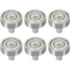 PATIKIL 19mm Rulli per Cassetti, Set di 6 Ruote di Ricambio per Pulegge dei Cassetti, Passo di 2mm, Bianco