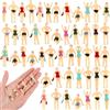 Namalu 50 Pezzi 1: 75 Ho Scala Mini Figure di Persone in Miniatura Architettoniche Figurine in Piedi Set di Modellino Multicolore Figure di Persone per Treni Paesaggio(Nuoto)