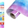 Siser® Easypatterns PLUS Watercolor Rainbow, 30cm x 0,5 mt, Vinile Termotrasferibile Termoadesivo per la Personalizzazione di Abiti, Accessori e Tessuti d'Arredo, Materiale per Hobby Creativi
