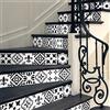 Ambiance Sticker 2 Adesivi Piastrelle per Scale adesive | Adesivo Adesivo Piastrelle di Cemento contrarie - Adesivi Piastrelle contrarie - Azulejos - 15 x 105 cm - 2 Bande