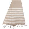 Atout Ciel Telo mare Fouta a righe con frange 90 x 180 cm, lino