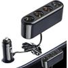 Jlobnyiun Adattatore Di Ricarica Per Auto, Presa Multipla Per Auto 12v - Presa Per Auto Con Triplo Adattatore - Adattatore Di Alimentazione Usb, Adattatore Triplo Per Auto Da 12 V, 4 Prese, Cavo Di Alimentazion