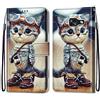 Mo-Somnus Cover per Samsung Galaxy A5 2017/ A520, Custodia in PU Pelle Magnetica Libro Flip Caso Antiurto Portafoglio [Supporto Stand] con Porta Carte e Cinturino da Polso Wallet Case (Gatto 1)