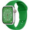 ELETTRONEO SBC1 Cinturino per Apple Watch Ultra 2 49mm, Serie 10 46mm, 9 8 7 45mm 41mm, SE 6 5 4 44mm 40mm, 3 2 1 42mm 38mm Donna Uomo Band Bracciale Sport Silicone, Natale verde