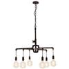 DEGHI Lampada sospesa stile industrial 71h cm in metallo effetto ruggine