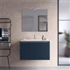 DEGHI Mobile bagno sospeso con ante 80 cm blu esotico con lavabo e specchio - Cuki