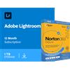 Adobe Lightroom CC + Norton 360 Deluxe per 3 dispositivi | 1 Anno