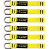 BearTOOLS 6 fascette piatte gialle con anello a D, applicazione 2 in 1, carico massimo 0,9 kg, 12 cm x 12 mm