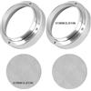 LUCKNIGHT 51mm Anello Dosatore per Caffè in Alluminioda, 2 Anello Dosatore Caffè, con 2 Schermo Filtro Espresso, Riempimento Esatto Della Polvere di Caffè, per Macchina da Caffè, Imbuto di Riempimento