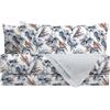 Mahome Set Lenzuola Letto Matrimoniale 100% Cotone PERCALLE - Completo Letto Pregiato Cotone Morbido (Fiore Blue)