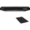 COMFEE' COMFEE CHU 3.6F17BB - Cappa aspirante da 60 cm, in acciaio inox, filtro in alluminio rimovibile, flusso d'aria 200 m³/h, 2 livelli, 1 luce LED, colore: Nero