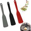 Rairsky 3 Pezzi Spatola Cucina in Silicone con Anello Appeso,Silicone Spatola per Padella Antiaderente,Piccolo Spatola Silicone per Girare Pancake,Pasticceria,Crepes,Torte (Rosso, Nero, Grigio-25x5cm)
