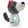 LILLIPUTIENS - Mini sonaglio Louis Il Lupo - Giocattolo sensoriale per Neonati - Stimola la Vista, l'udito e la motricità - Ideale dalla Nascita - Morbido Peluche Divertente da Scoprire - 83482