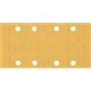 Bosch Professional 10x Carte abrasive Expert C470 con 8 fori (per Legno duro, Vernice su legno, 93x186 mm, Grana 400, accessorio Levigatrice orbitale)
