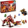 LEGO NINJAGO Dragone di Lava Transformer Heatwave, Serie Dragons Rising con Figura di Drago Giocattolo e Minifigure di Kai e Lloyd, Giochi Ninja per Bambini e Bambine 71793