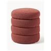 Westwing Collection Pouf imbottito in teddy con contenitore Alto