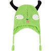 Concept One Invader Zim Beanie Hat, Gir Cosplay Peruvian Winter Knit cap with Ears And Tassels Berretto, Nappe Verdi, Taglia Unica Unisex-Adulto