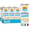 Isola Plus - Bevanda Vegetale d'Avena 6x1L, Fonte di Calcio, Senza Zuccheri Aggiunti, Senza Lattosio, a Basso Contenuto di Grassi e Sale, Vegan