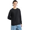 Armani Exchange Maglione in Cotone Combinato con Strisce Orizzontali, Nero, XL Uomo