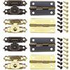 SG Store 36 Pezzi Mini Cerniere In Bronzo Antico Con Viti Mini Chiusure per Armadietti Accessori Decorativi per Portagioie Scatola Regalo Casa Delle Bambole