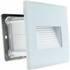 Planet Shop Segnapasso Led 4W Incasso Cassetta 503 Ip65 Cornice Vetro Bianco Luce Naturale 4000K