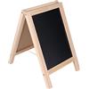 Akozon Cavalletto per Lavagna, Struttura Bifacciale Cavalletto per Lavagna Magnetica con Supporto Pieghevole Doppio Gesso 19x30 Cm in Legno Lucido