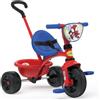 Smoby - Triciclo Spidey, 7600740337, +15 mesi, evolutivo, con asta parentale, licenza ufficiale Spidey, con cintura di sicurezza, vano portaoggetti