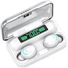 Generico Cuffie Bluetooth,Auricolari Bluetooth 5.0,in Ear Cuffiette Bluetooth Cancellazione Rumore,IPX7 Impermeabili,Audio Binaurale,Comandi Touch,Suono Nitido,Cuffie Senza Fil per Android/iOS (BIANCO)