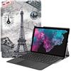 Lobwerk Custodia per Microsoft Surface PRO 4 5 6 7 con 12.3 Pollici Smart Cover con Funzione di Supporto e Auto Sleep/Wake Grigio 01