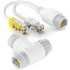 OAJABBGE Cavo di rete splitter a 2 porte, 45 connettori per telecamere di sicurezza e sistemi di monitoraggio Extender