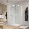 Parama Box doccia angolare 75x75 cm trasparente 4 mm profili bianchi | Grenada