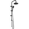Parama Colonna doccia in acciaio inox nero opaco soffione 23 cm | Ticino