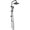Parama Colonna doccia in acciaio inox nero opaco soffione 20x20 cm | Tevere