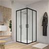 Parama Box doccia angolare 80x80 cm trasparente 4 mm profili neri | Willis