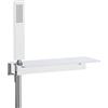 Parama Kit doccia squadrato in ottone cromato con mensola, presa acqua e flessibile da 150 cm