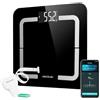 Cecotec Bilancia Pesapersone Digitale In Vetro Temperato Surface Precision Smart Healthy. Display LCD, Bluetooth, App Mobile, Metro A Nastro, Misurazione Precisa Fino 10 Parametri, Funzione Babyweight